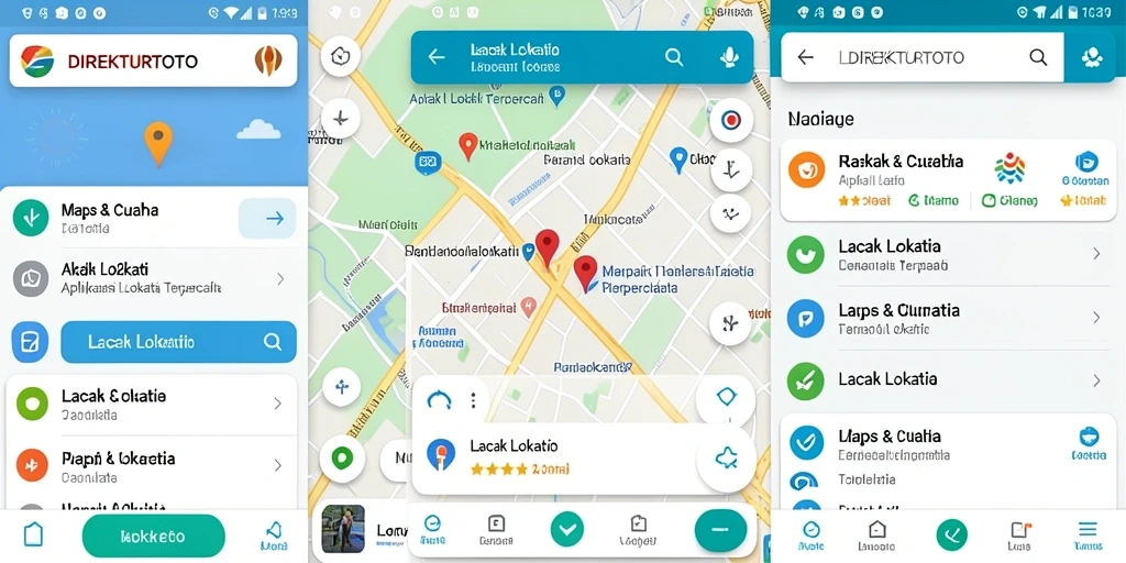 Antarmuka aplikasi Lacak Lokasi DIREKTURTOTO yang intuitif dan informatif.