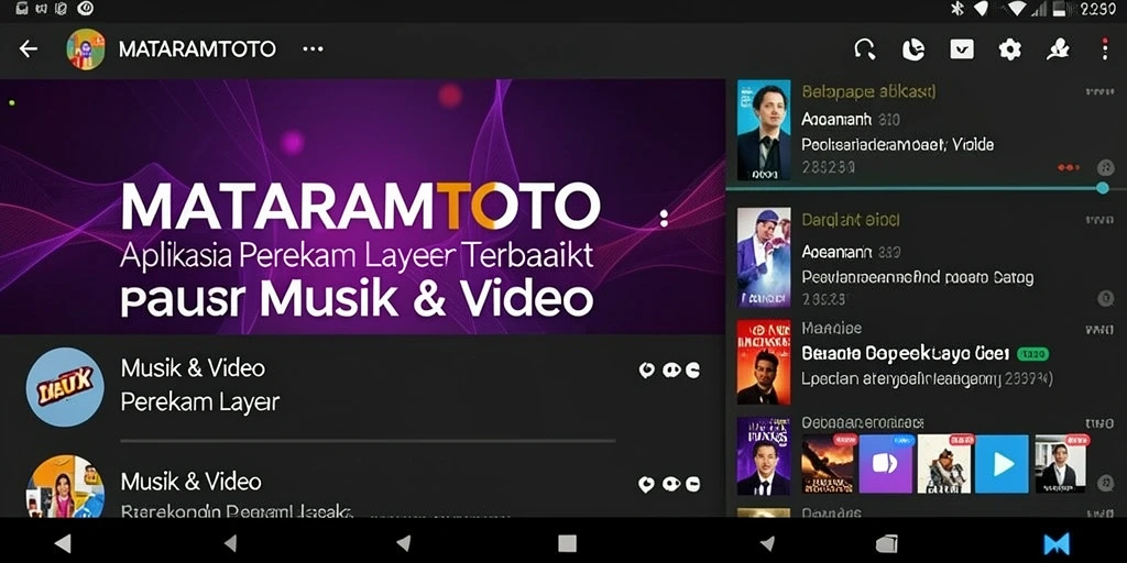 Tampilan antarmuka MATARAMTOTO untuk merekam layar dengan fitur lengkap.