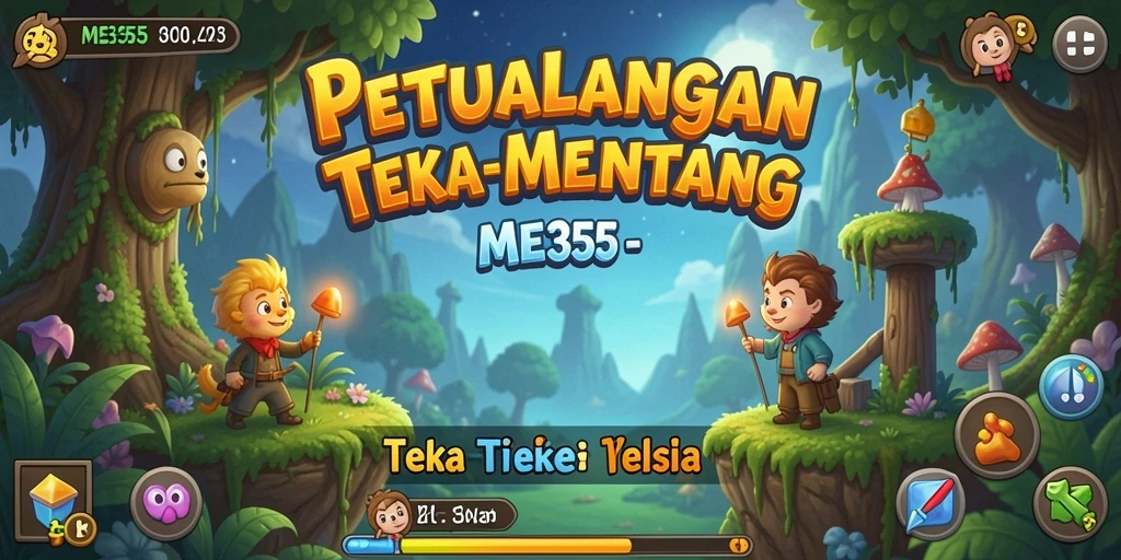 Antarmuka menarik dengan berbagai macam teka-teki.