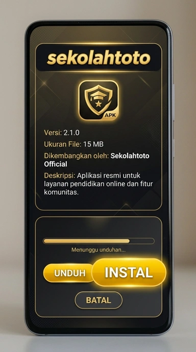 Tampilan halaman APK sekolahtoto
